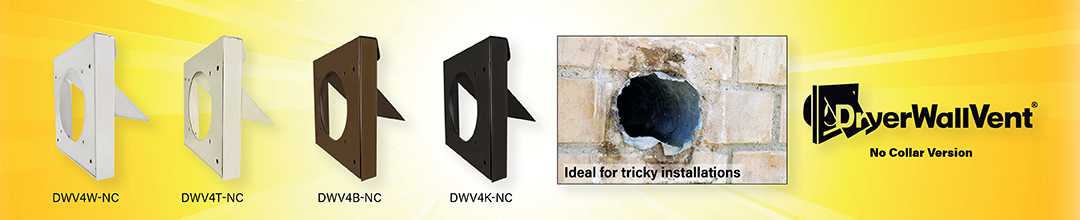 DryerWallVent No Collar is ideal for tricky installations